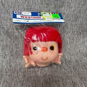 Vintage 1980 Westrim Crafts Mitzy 4" Doll Head with Red Yarn Hair & Hands 9602